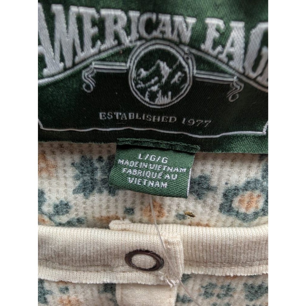 NWT American Eagle Outfitters Thermal Union Suit Pajamas Snowflake Print W Large - Picture 3 of 4